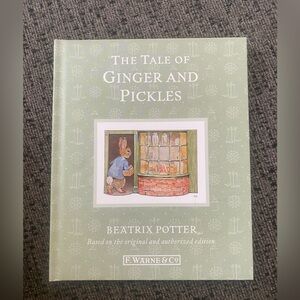🥕6/$20 The Tale of Ginger and Pickles by Beatrix Potter - Green Hardcover